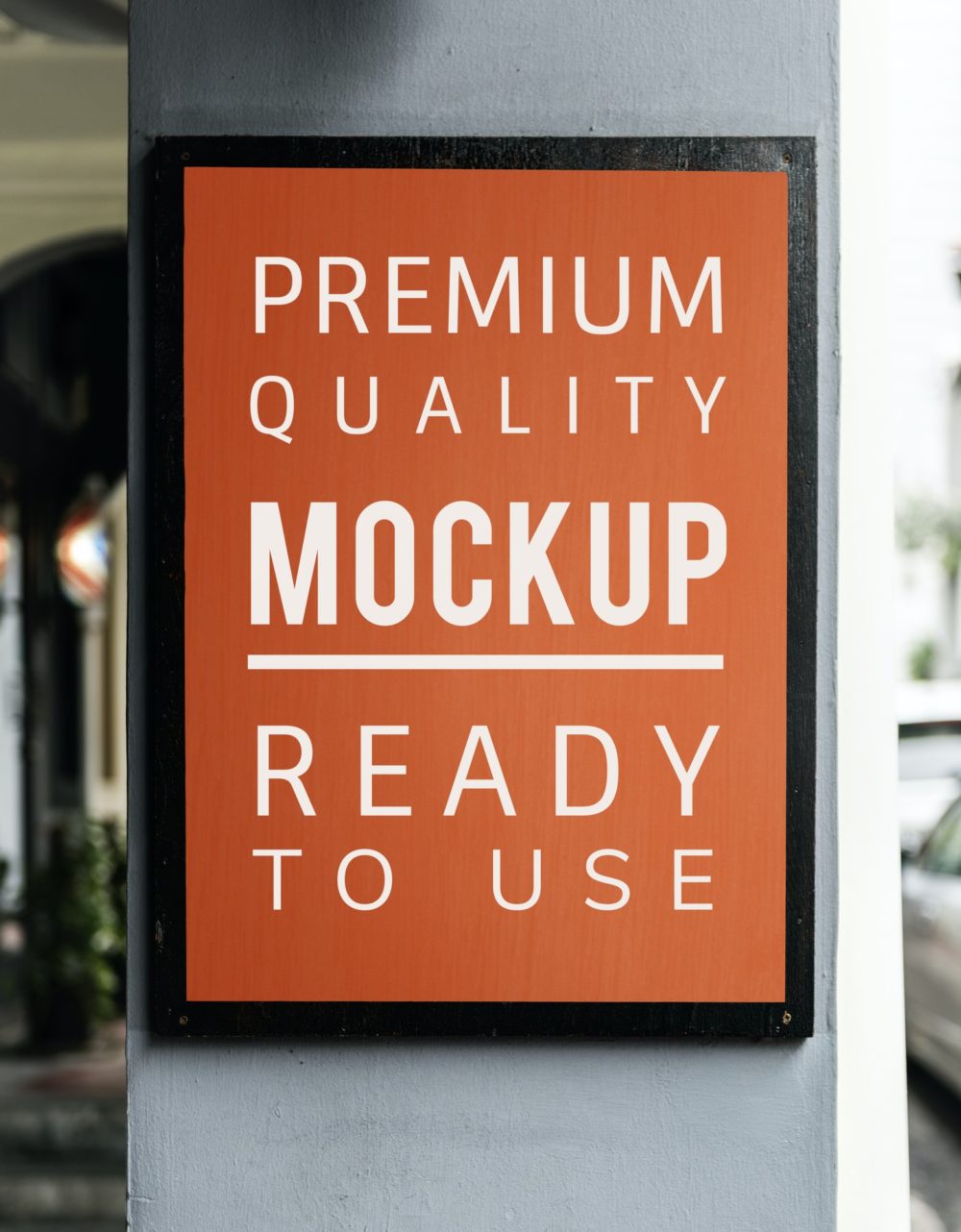 Mockup of a sign board